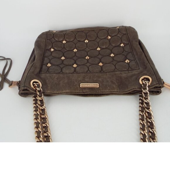 Rebecca Minkoff Quilted Studded Chain Strap Distressed Leather Shoulder Bag main image 11